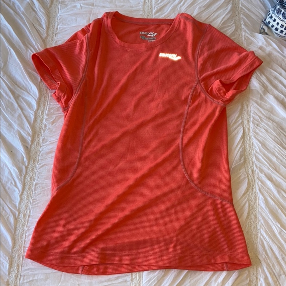 Saucony Workout T-shirt Coral XS